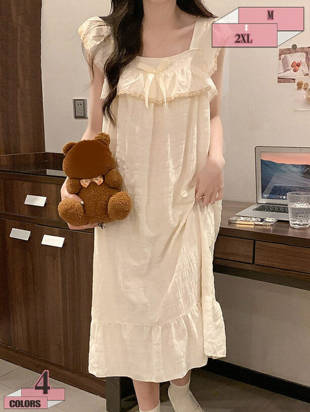 御部屋御召しもの レディース 御部屋着 パジャマ 衣装 無地 夏 化粧着 寝巻き ロング 半袖 ルームワンピ もの柔らか 好いたらしい 馬鹿でかい大きさ 御部屋御召しもの パジャマ 無地 好いたらしい 春夏秋 gratiahome