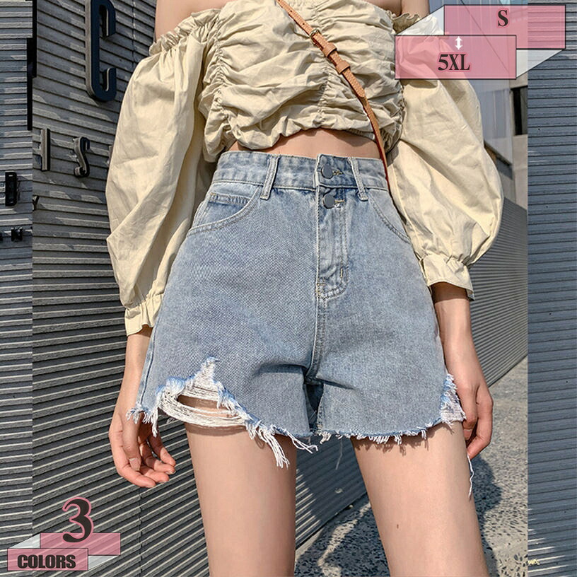 1000円OFFクーポン ショートパンツ レディース デニム ゆったり ジーンズ 夏 デニムパンツ 短パン 大きいサイズ 体型カバー ハーフパンツ 短ズボン ポケット付き 可愛い ジュニア 女の子 女子 ガールズ リゾート 美脚 gratiahome|グラティアHOME