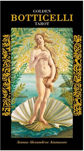 【正規品・直輸入】名画『ヴィーナスの誕生』『春（プリマベーラ）』をタロットカードで再解釈☆美しい金箔押しタロットカード☆ゴールデン・ボッティチェリ・タロット