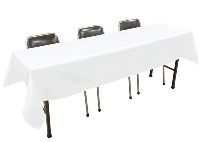テーブルクロス 長机用 [5枚仕掛ける] (日本製 / 105×240糎) 撥水製作 済み (白いこと/無地) 話し合い時刻表 (でき事や見せびらかす会にも) 白いこと 矩形