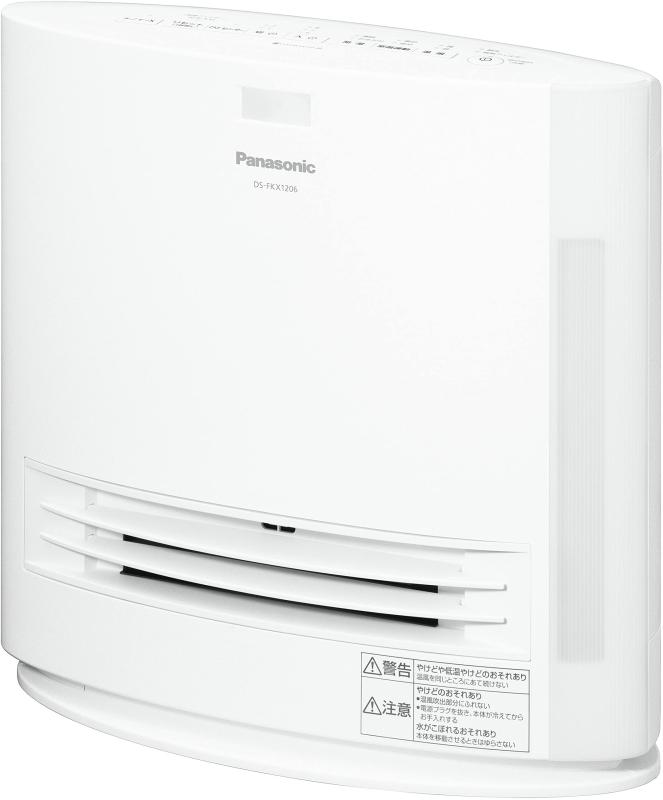 パナソニック セラミックファンヒーター 加湿機能付 ひとセンサー付 ナノイー搭載 ホワイト DS-FKX1206-W|パグハグ