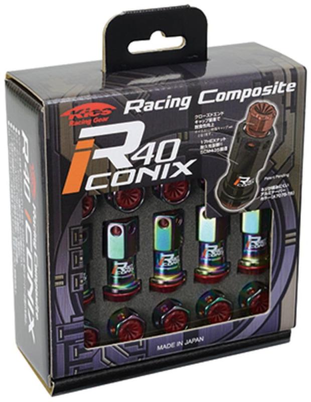 KYO-EI ( 協永産業 ) ホイールナット Racing Composite R40 iCONIX 【 M12 x P1.25 】 樹脂キャップ付|パグハグ