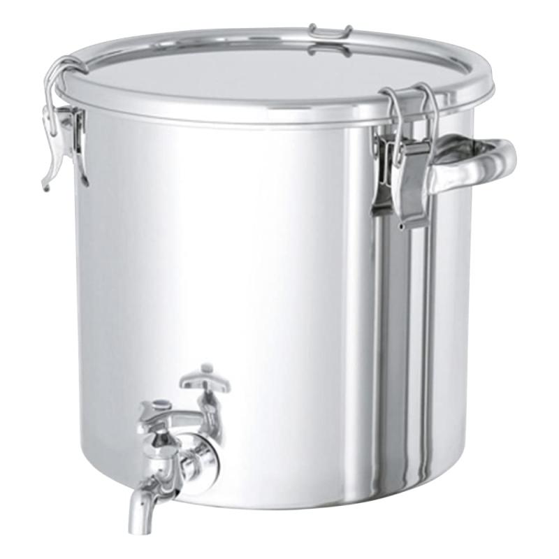 日東 ステンレスタンク ストレート密閉タンク(蛇口付) 10L CTHW24|パグハグ