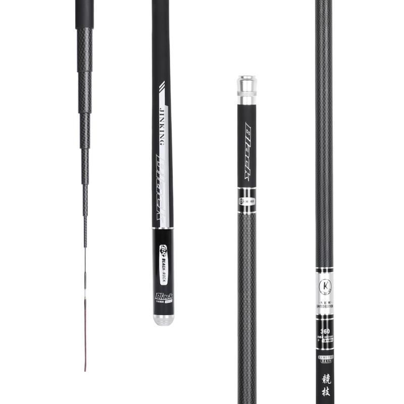 JINKING 渓流竿 ロッド 釣り竿 カーボンロッド 仕舞寸法72cm 超軽量 超硬調万能小継 コンパクト延べ竿 大中小魚万能竿 360/450/540/630/720画像