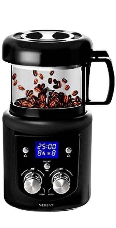 本格コーヒー 生豆焙煎機 コーヒーロースター ムラが出ない熱風式 自動冷却機能 浅煎りから深煎り可能 生豆ロースト珈琲生豆の焙煎具合が視覚で楽しめる 家庭で好みの焙煎度 いつでも炒