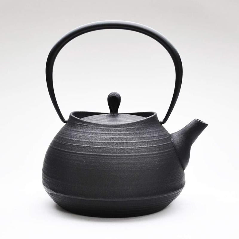 南部鉄器：壱鋳堂 鉄瓶 刷毛目 hakeme 1L 【黒仕上げ】【IH調理器対応】