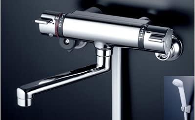KVK サーモスタット式シャワー混合水栓パイプ付 240mm KF800WTR2