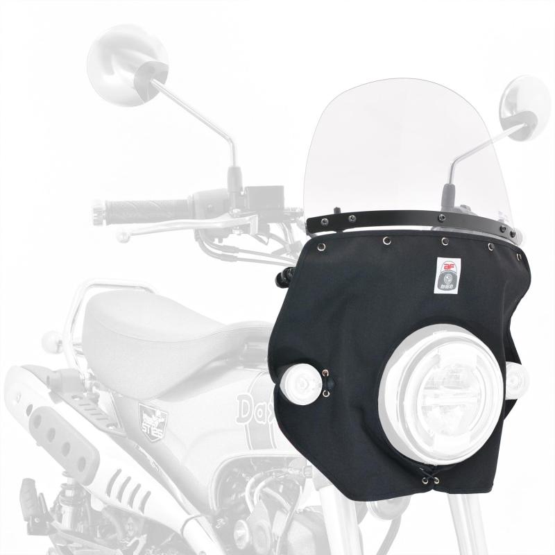 旭風防(AF ASAHI) 風防 クリア/タレカラー:コーデュラ1000ブラック ホンダ ダックス125/モンキー125用(8BJ-JB04/2BJ-JB02/8BJ-JB03) DAX-T03