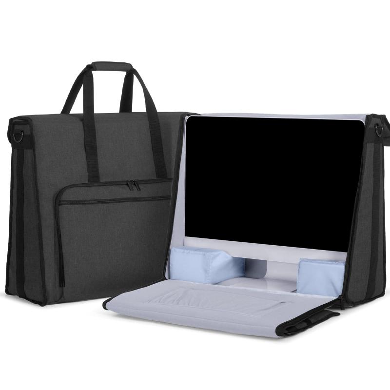 Damero imac用バッグ 27インチ imac 持ち運び トートバッグ 周辺機器収納ポケット付き