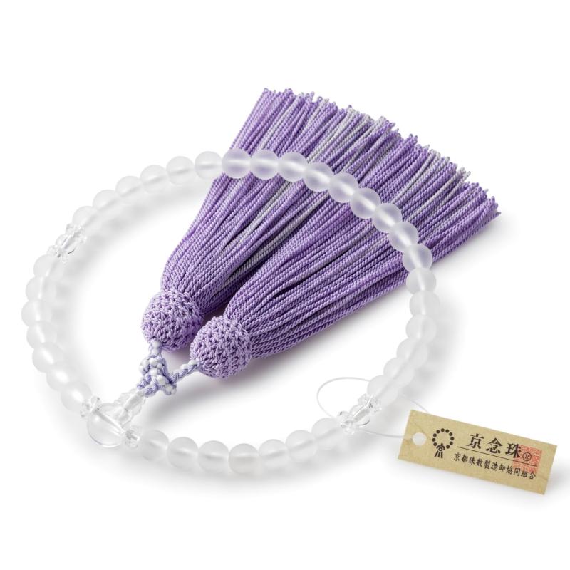 【京都伝統工芸品 京念珠】 数珠 女性用 葬儀 じゅじゅ 水晶 略式数珠 女性数珠 葬式 念珠 女性用 じゅず 女性用数珠