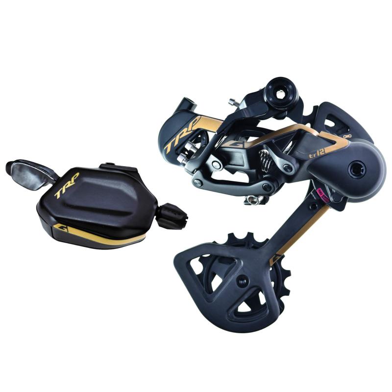 TRP(ティーアールピー) G-SPEC TR12 DERAILLEUR AND SHIFTER KIT GOLD LOGO DR-TRP-M006｜パグハグ