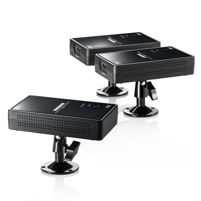 サンワサプライ HDMIエクステンダー ワイヤレス 2分配 最大30m延長 送信機×1 受信機×2セット VGA-EXWHD7N|パグハグ