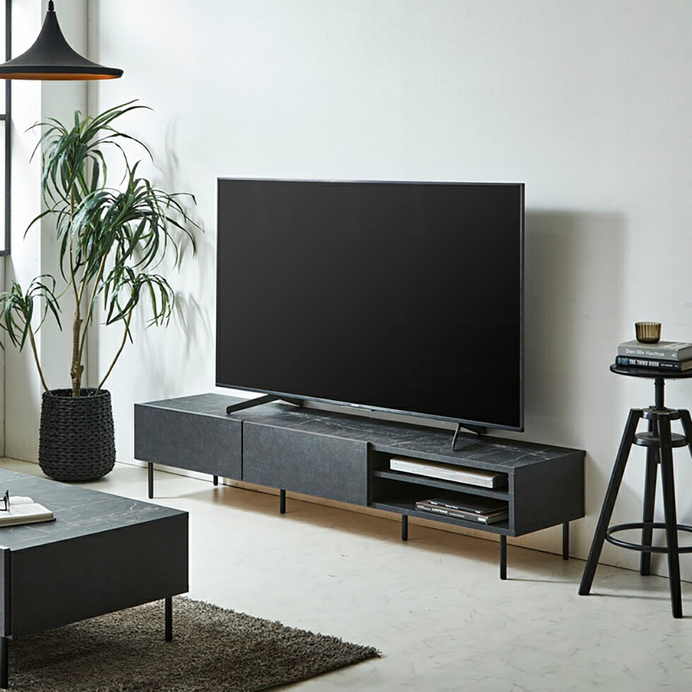 【百貨店SALE継続期間中☆10％OFF!!】テレビ受像機ゲーム盤 180 成し遂げる品 今めかしい 国産 テレビ受像機台 置き目ゲーム盤 北欧 マーブル調 置き目印字機 リビング納める TV台 180糎 石目調 薄墨色 白いこと 黒いこと 今めかしい 大川調度品 日本製 国内生み出すこと 成し遂げる品 貨物輸送無料