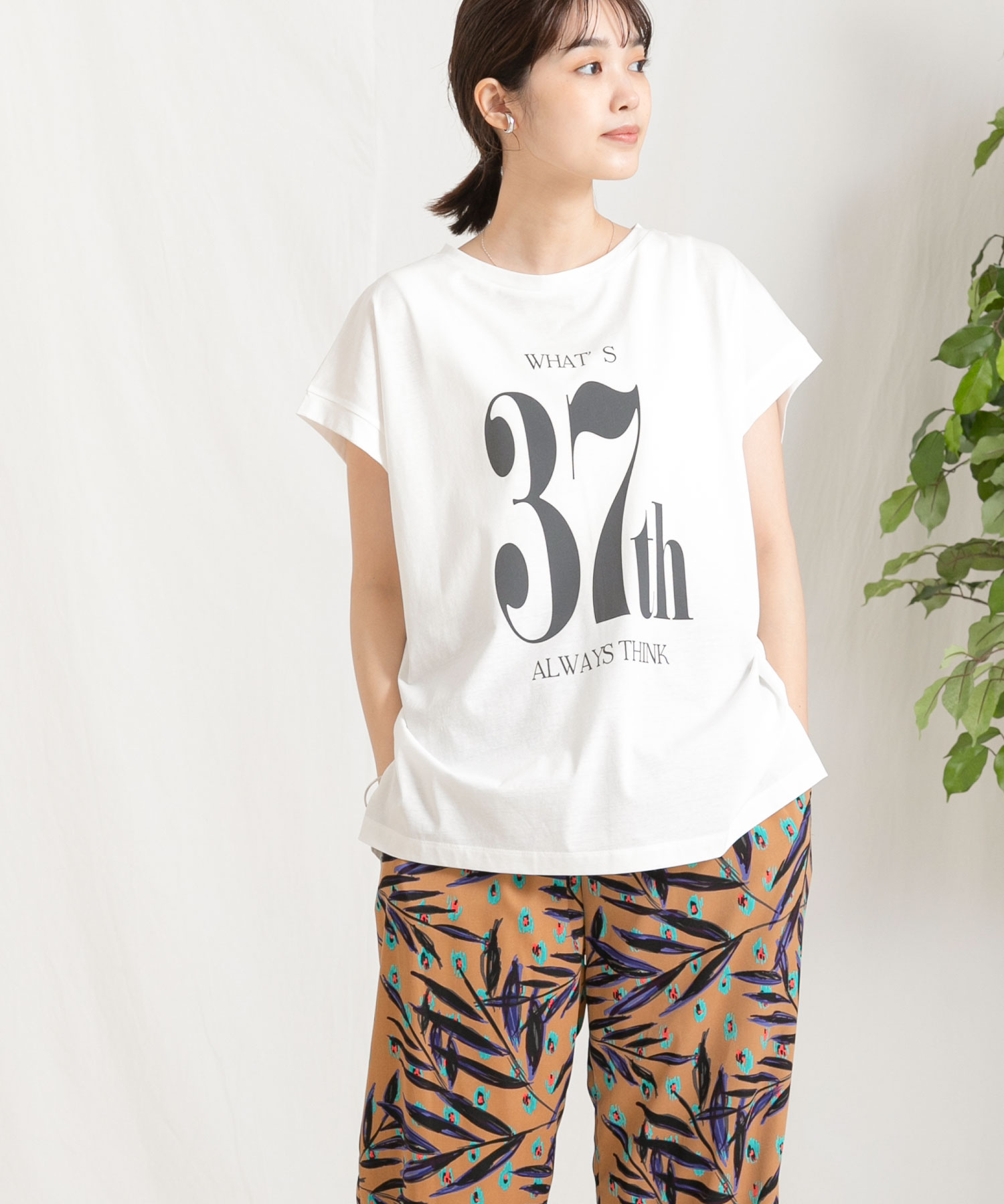 最短即日発送 カットソー 半袖 Tシャツ トップス レディース ３７ｔｈフレンチｃｈｔシャツ 春 ホワイト 夏 グレー