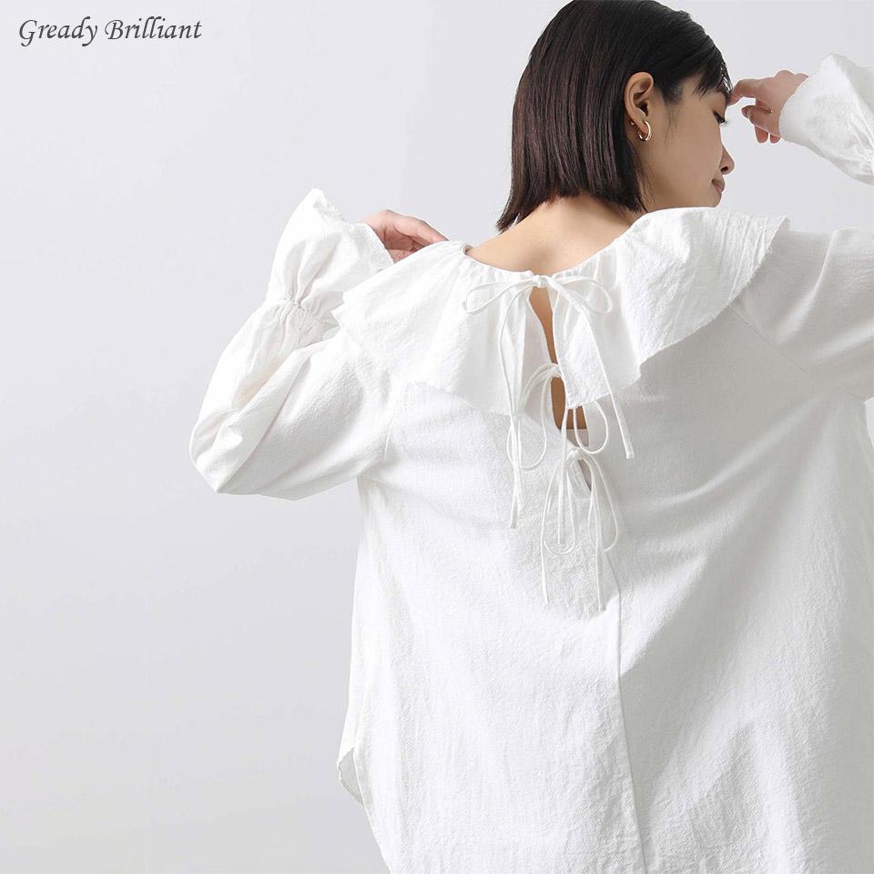 【 期間限定SALE価格 】 グレディブリリアン  ワッシャーフリルカラーブラウス Gready Brilliant