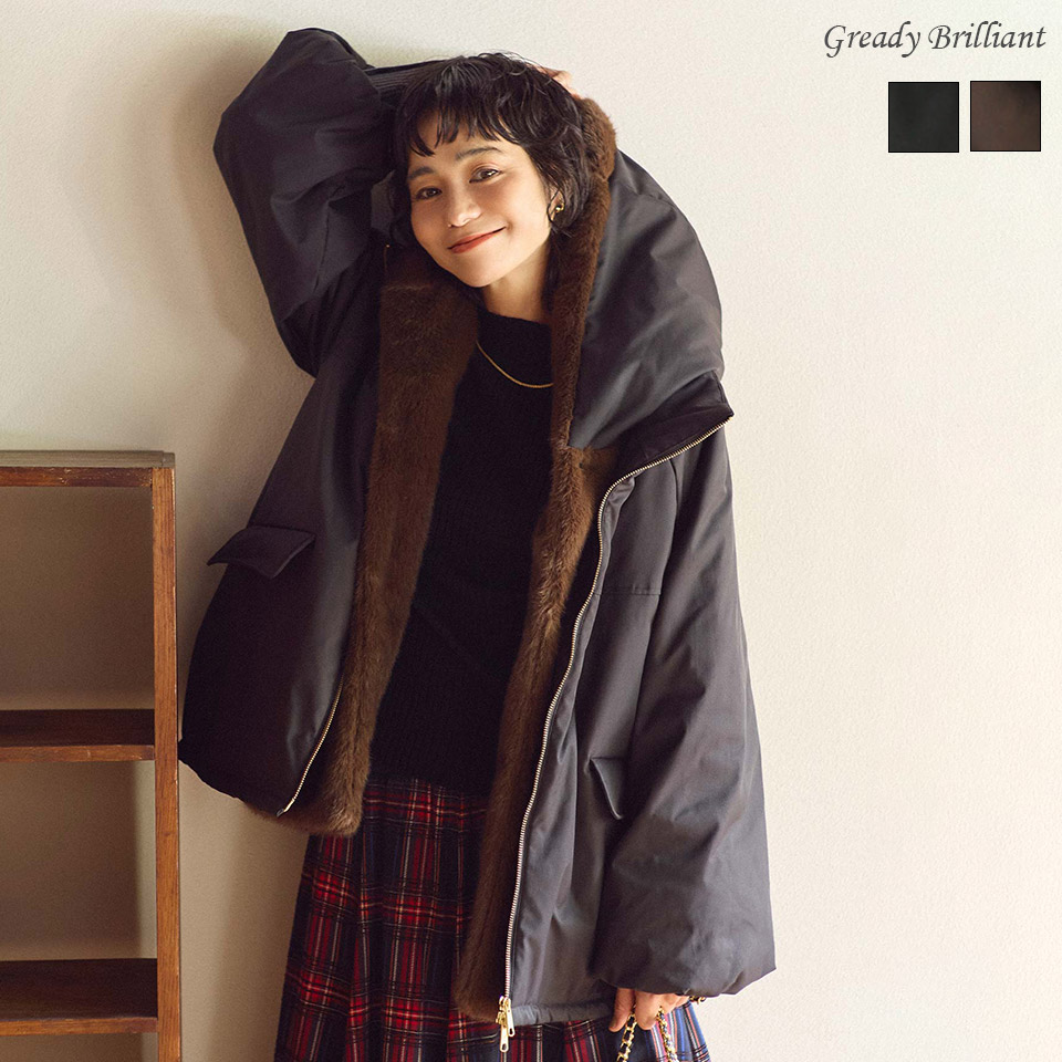 楽天市場】グレディブリリアン 取り外しファー中綿フードコート