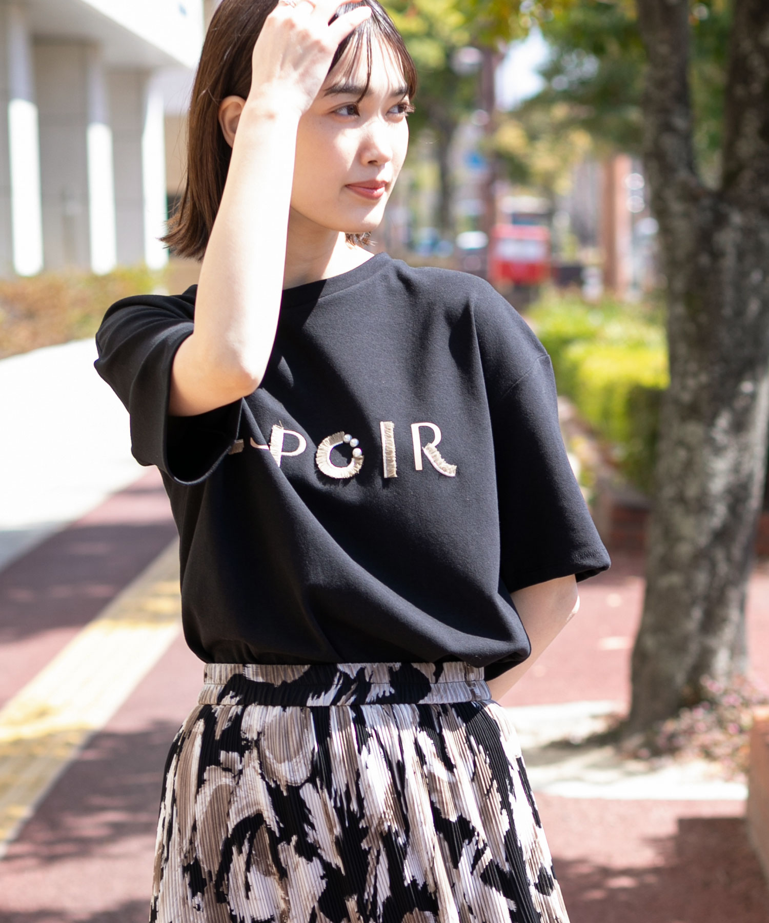 最短即日発送 カットソー 夏 半袖 春 Tシャツ Espoirフリンジ5分袖カットソー レディース カジュアル トップス 5分袖