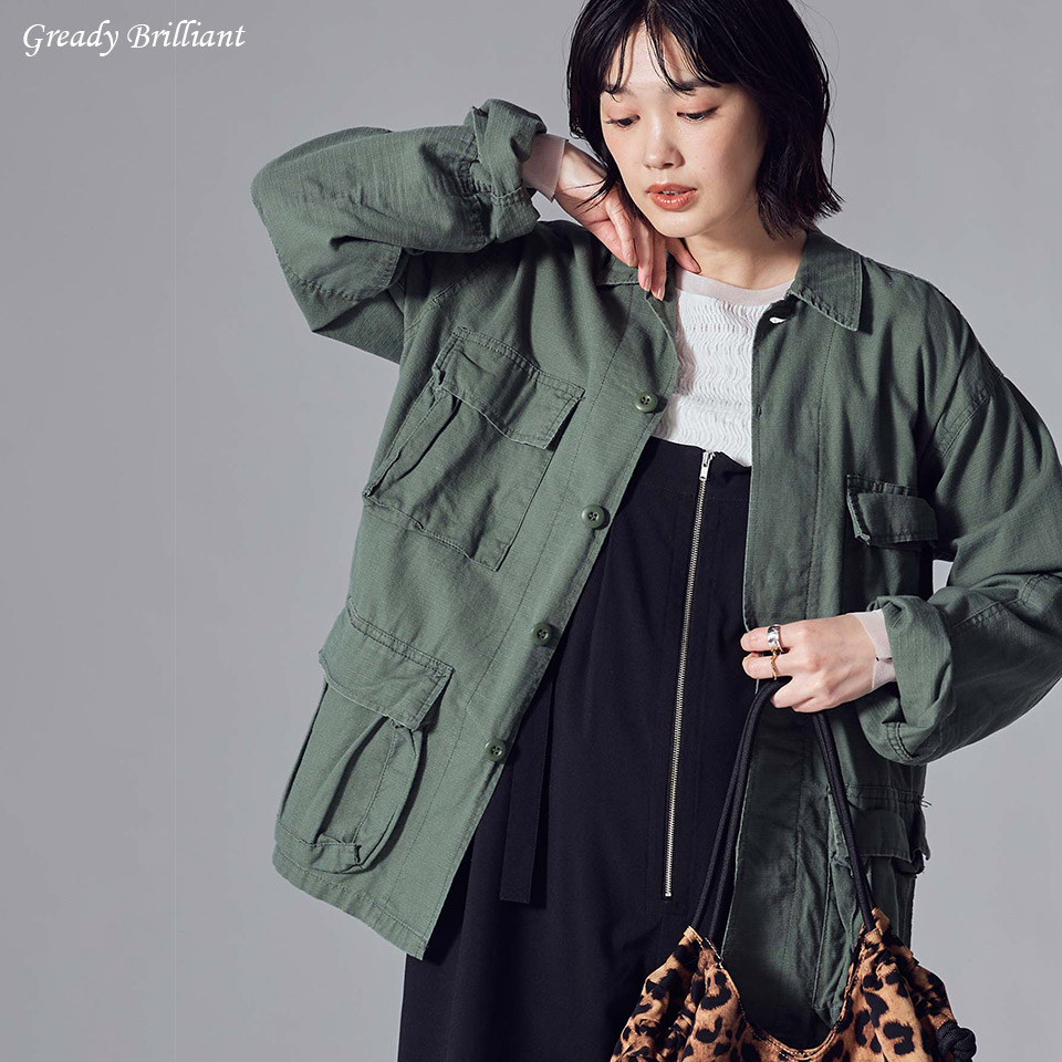 グレディブリリアン ロスコＢＤＵＳＨＩＲＴＳ ROTHCO BDU ミリタリー 下唇立ちふさがる 綿織物 ウォッシュ産業 ヴィンテージ レディース 成年者 春 夏 / Gready Brilliant