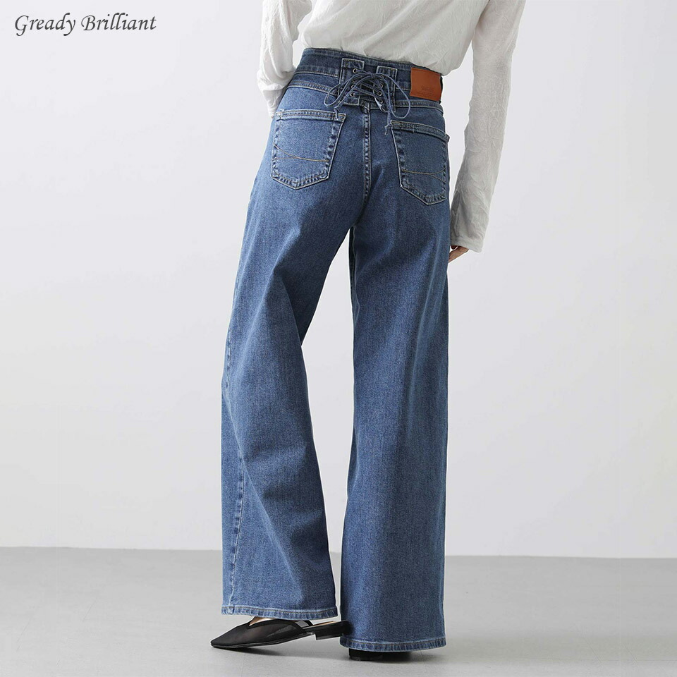 Gready Brilliant パンツ リヨセルデニムパール釦 レディース