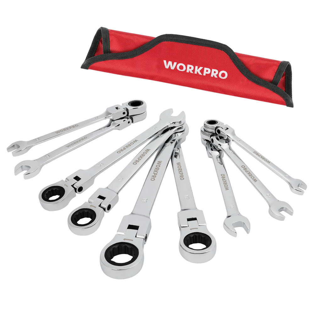 楽天市場】【10％OFF】WORKPRO ラチェットレンチ 首振り 6本組 8~17mm