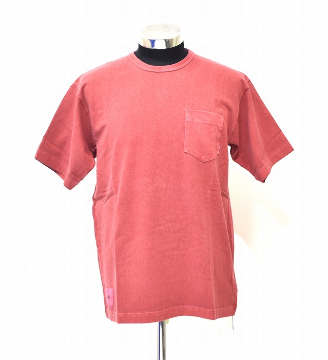 【新品】WTAPS（ダブルタップス）BLANK SS 05 TEE COTTON 191ATDT-CSM05 ブランク LOGO ロゴ 半袖 Tシャツ ポケット ポケTee カットソー RED 01 S SMALL MADE IN JAPAN 無地 クルーネック ストリート 裏原 T-Shirt 後染め 定番 おしゃれ ミリタリー アーミー ARMY MILITARY