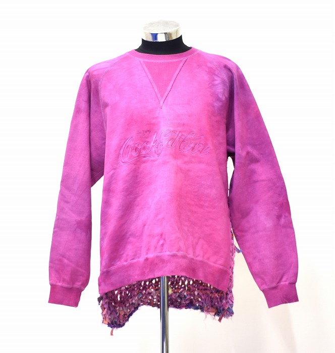 【新品】 SEVESKIG (セヴシグ) Vintage S.W Shirt Ver.Crooked Love スウェットシャツ (CT-SV-NSS-1001) PURPLE MEDIUM M MADE IN JAPAN ヴィンテージ スウェットシャツ トレーナー 切替 YUKI DYE コラボ バージョン L/S 長袖 LOGO ロゴ アメカジ ストリート カジュアル