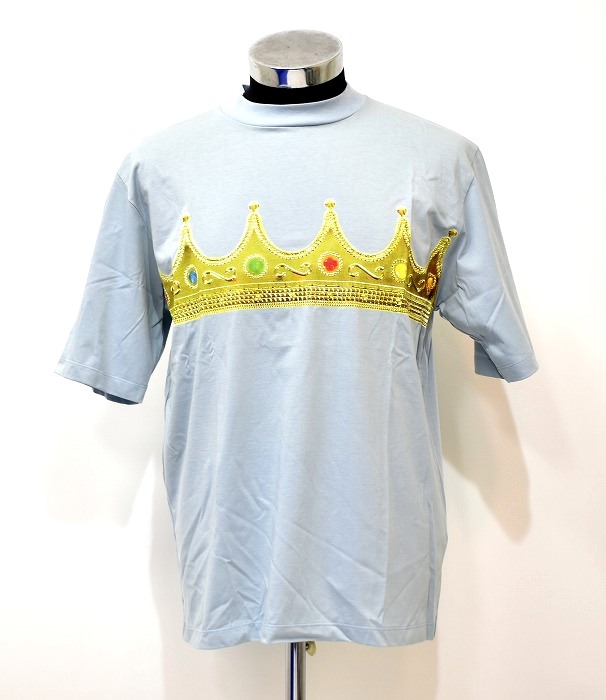 【新品】PHENOMENON（事象）CROWN PRINT TEE ジャケット冠 刷り上げる プルオーバー LOGO S/S T-Shirt 刷り直す MCM SMOKE BLUE L エムシーエム ロゴタイプ ラグジュアリー 格好のいい 表どおり MADE IN JAPAN COTTON カットソー 傑作 グラフィック 労働者の一団  ご機嫌表どおり 裏原 半袖 P+M