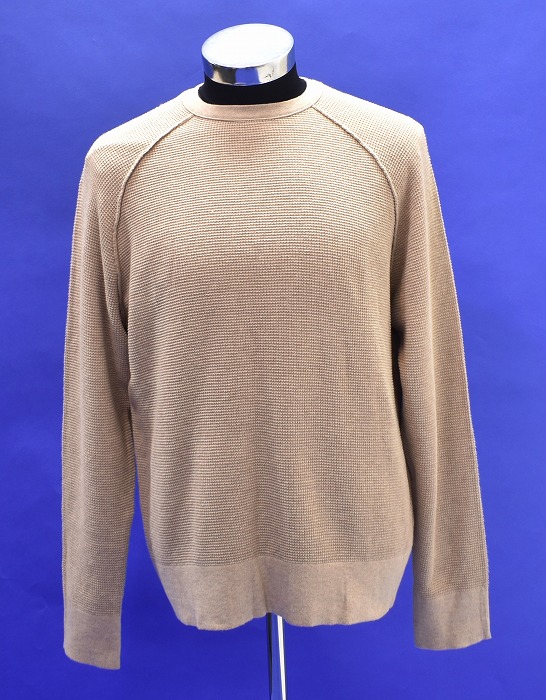 【新品】 bassike (ベイシーク) COTTON / CASHMERE RAGLAN SWEAT コットン カシミヤ ラグラン スウェット スエット L/S 長袖 クルーネック 無地 ARMY アーミー WHEAT M おしゃれ カシミア プルオーバー|used select shop Greed