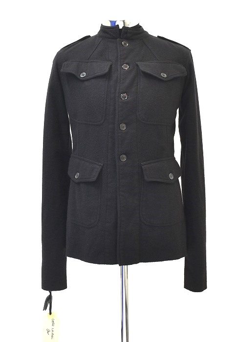 【新品】 GREG LAUREN (グレッグローレン) THE CASHMERE WW1 JACKET ミリタリー ジャケット エポーレット アーミー ARMY ブルゾン オフィサージャケット BLACK 2　US Military 世界大戦｜used select shop Greed
