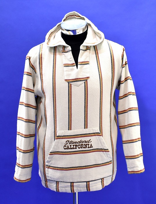 【新品】 STANDARD CALIFORNIA (スタンダードカリフォルニア )SD Comfortable Baja Hoodie ストライプコンフォータブル バハフーディー HOODY フーディー PARKA パーカ 長袖 PULLOVER プルオーバー NATURAL MEDIUM M MADE IN JAPAN MEXICAN PARKA メキシカンパーカ|used select shop Greed
