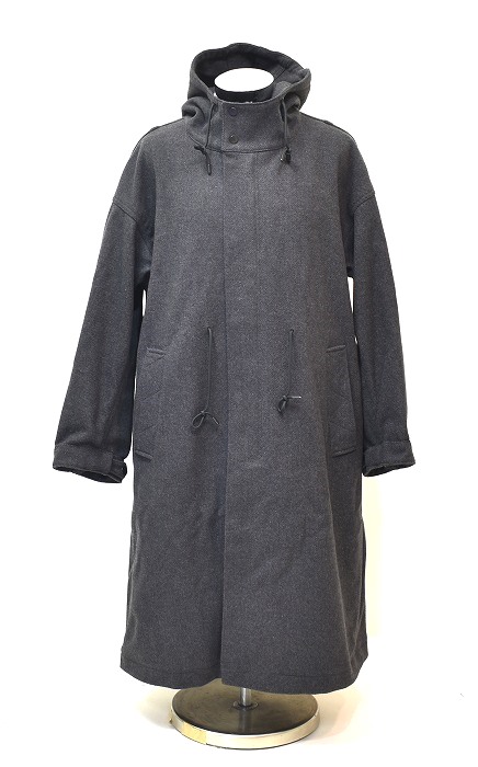 【新品】KIIT (キート) SUPER 100'S WOOL × BRITISH WOOL MELTON LONG MOD’S COAT スーパー100 ウール ブリテッシュウール メルトン ロング モッズコート CHARCOAL 2 MADE IN JAPAN ミリタリー 　M-51 アメカジ ストリート トラッド おしゃれ