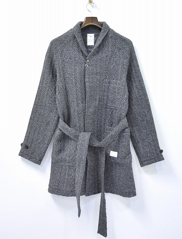 【新品】 NAME. （名まえ） Roving Knit Gown ロービングニットガウン 厚地の外套 1 GREY COAT ジレー 上衣 今めかしい 上衣