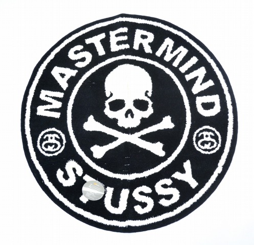 【新品】 STUSSY×mastermind JAPAN×Gallery1950 (ステューシー×マスターマインドジャパン×ギャラリー1950) Circle Skull Rag Mat Product by G1950 サークルスカルラグマット FREE BLACK|used select ...