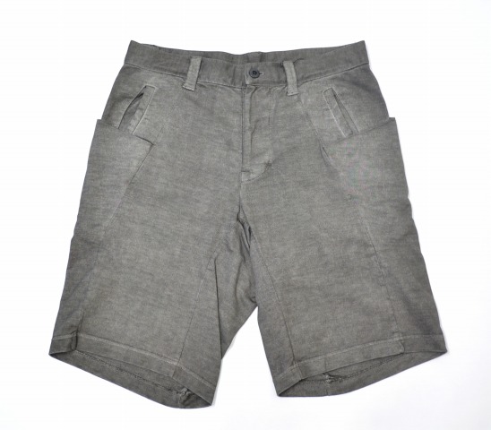 【新品】 Dhyana (ディアーナ) C/M soft jersey product overdyed 3D half pants コットンモダールソフトジャージ/3D 6Pハーフパンツ 3 SUMI D15SS-200 ショートパンツ ショーツ 短パン おしゃれ｜used select shop Greed