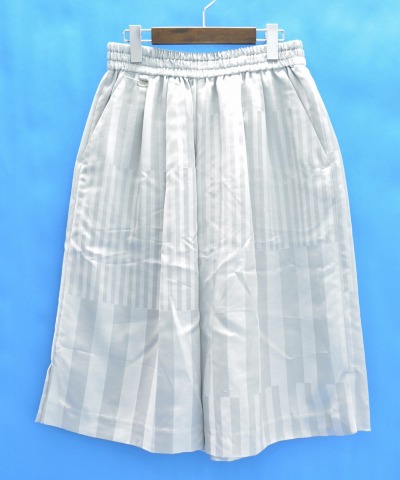 【新品】 FACETASM （ファセッタズム） BIG BLOCK STRIPE CULOTTE 2 ビッグブロックストライプキュロット2 00 WHITE×GREY タック入りワイドショーツ ハーフパンツ ショートパンツ イージーパンツ 7分丈 クロップド