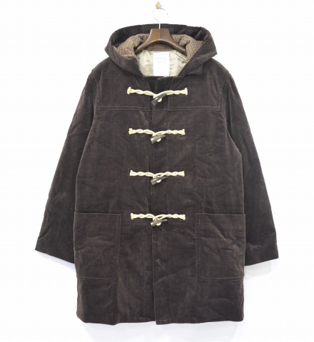 【新品】 Mr.GENTLEMAN (ミスタージェントルマン) CORDUROY DUFFLE COAT コーデュロイダッフルコート BROWN L MG15F-OT07 MISTERGENTLEMAN