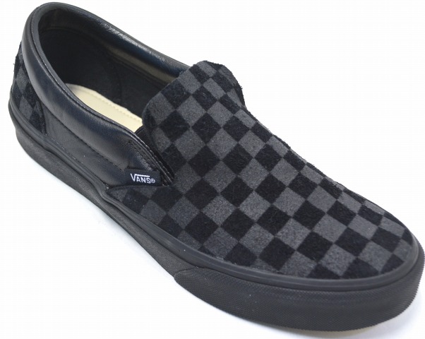 vans checkerboard all black