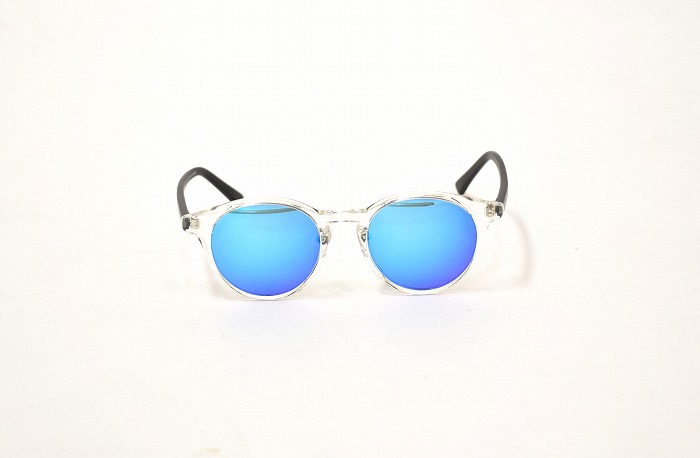 【新品同様】MISTERGENTLEMAN（ミスタージェントルマン） EYEWEAR アイウェア SUNGLASSES サングラス CLEAR×BLACK×BLUE FREE グラス メガネ MADE IN JAPAN FREE　クリア Mr.GENTLEMAN【中古】