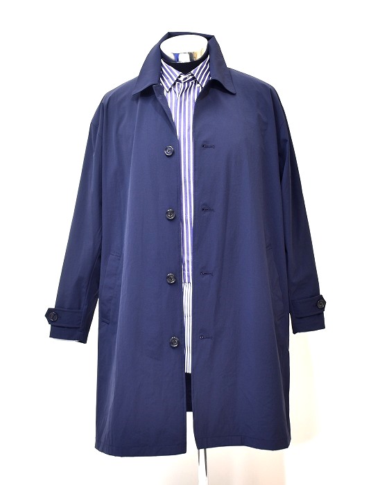 【美中古】 木梨サイクル （KINASHI CYCLE）Spring coat スプリング コート NAVY M アウター 自転車 BMX ピスト バイク LOGO ロゴ シンプル スポーツ ストリート アメカジ 【中古】キナシサイクル バルマカーン コート 伸縮 軽量 ステンカラー
