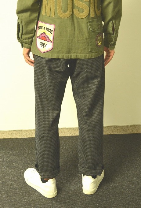 油墨(油墨) 千鸟格掖裤子鲍勃 · 迪伦手游褶裥裤鲍勃 · 迪伦