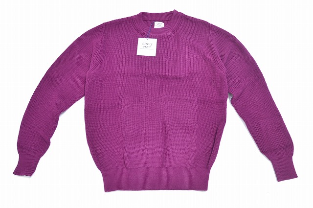 【新品】 Mr.GENTLEMAN （ミスタージェントルマン） LOW GAUGE SWEATER KNIT (MG15S-KN01) ローゲージクルーネックニット セーター PURPLE S　MISTERGENTLEMAN 定番 おしゃれ｜used select shop Greed