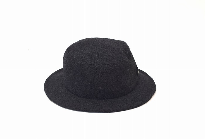 【中古】 The North Face Purple Label （ザ ノースフェイス パープルレーベル） WIND STOPPER Harris Tweed Hat コラボ ウインドストッパー ハリスツィード ウールハット 帽子 Cap キャップ 別注 BLACK 59 黒 nanamica ナナミカ アウトドア クラシック 日本製 NN8665N