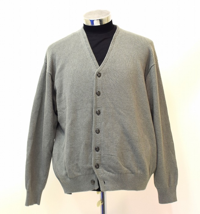 【中古】crepuscule （クレプスキュール）&times; Steven Alan (スティーブンアラン) 別注 AZE CARDIGAN アゼ カーディガン GREY 1 コラボ カシミヤ Vネック ワッフル 畔 2403-037 おしゃれ キレカジ カジュアル コンサバ Cotton｜used select shop Greed