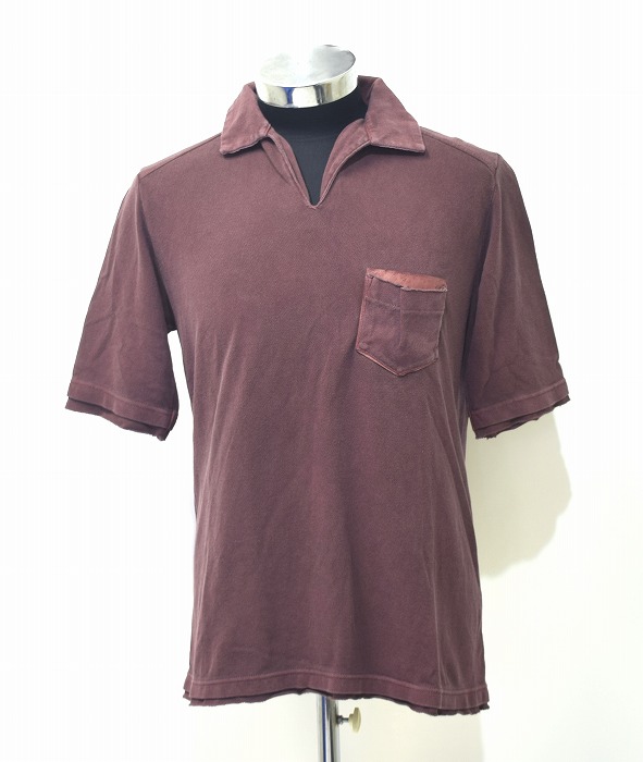 hide and seek ポロシャツ HIDE AND SEEK - Polo S/S Shirt (BLACK) / ロゴプリント