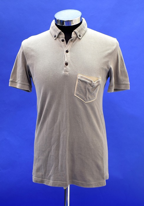 【中古】WJK (ダブルジェーケー) Ram Leather Pocket Polo Shirt light kanoko jersey ラムレザー ポケットポロシャツ GREY M 7105 kn13V 半袖 S/S 鹿の子 ジャージ MADE IN JAPAN 【中古】ダブルジェイケイ コンサバ カジュアル ダヴルジェイケイ Sheep シープ Topsトップス