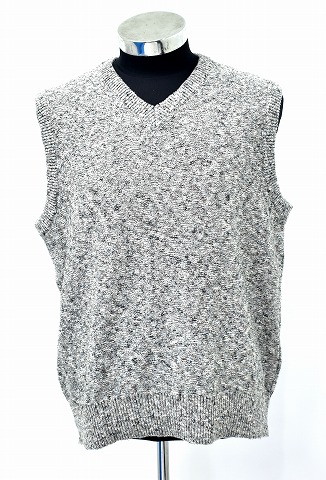 日本製 Kiit キート 引き揃え杢ファンシーヤーンニットベスト Knit Vest Gray Mix 2 高質で安価 503 Sv