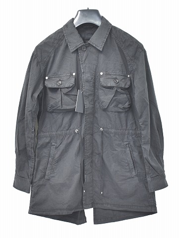 【新品】 BACK BONE (拠りどころ) LIGHT WEIGHT COTTON TWILL OBJECT DYED SHIRT-COAT ライトウエイトコットンツイルオブジェクトダイシャツコート ミリタリー BB17SS-CO11 BLACK MADE IN JAPAN モッズコート L BACKBONE