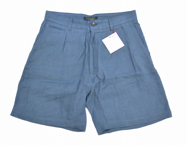 【新品】 Mr.GENTLEMAN (ミスタージェントルマン) LINEN VIYLLA SHORTS リネンショーツ ショートパンツ ハーフパンツ 短パン NIGHT BLUE M　MG14S-SO11 ボトム MISTERGENTLEMAN MADE IN JAPAN おしゃれ
