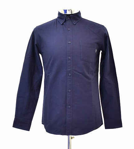 【新品】Mr. GENTLEMAN (ミスタージェントルマン) BASIC OXFORD B.D SHIRTS L/S ベーシック オックスフォード 長袖シャツ ボタンダウン B.D. BUTTON DOWN　MISTERGENTLEMAN NAVY S MADE IN JAPAN 定番 ストリート トラッド