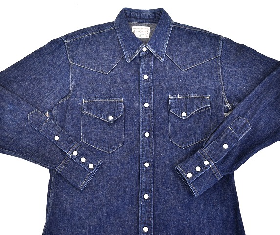 中古 BONCOURA ボンクラ Western shirt denim ウェスタン シャツ ...
